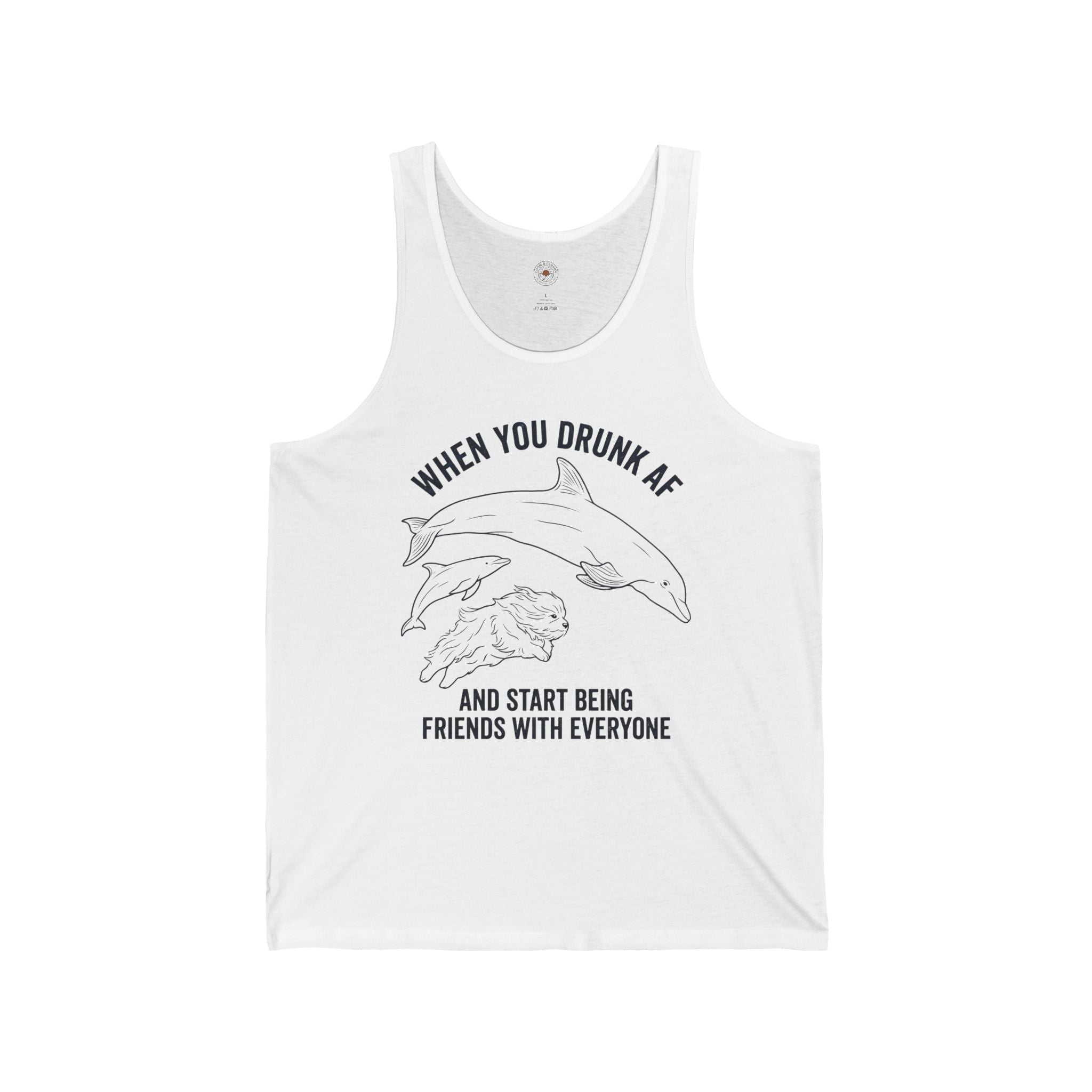 "When You Drunk AF" Funny Meme Men/Unisex Graphic Tank