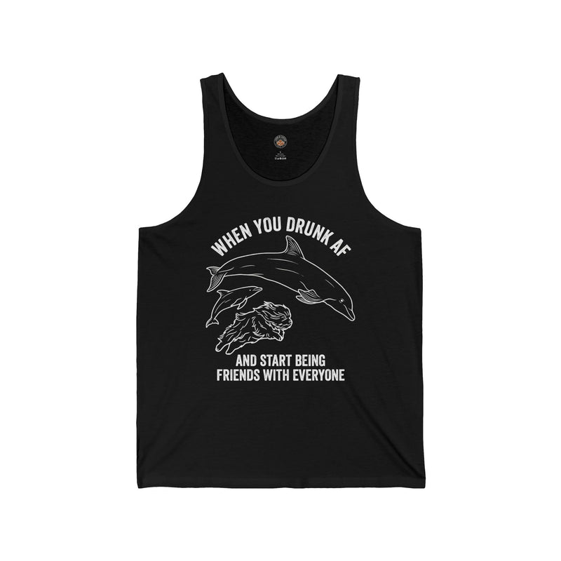 "When You Drunk AF" Funny Meme Men/Unisex Graphic Tank