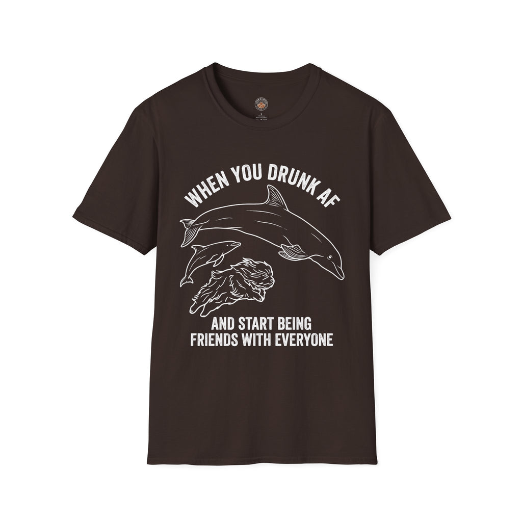 'When You Drunk AF' Funny Meme Men/Unisex Graphic T-Shirt
