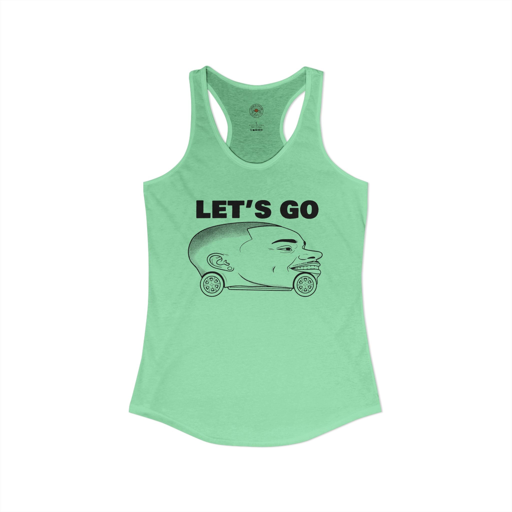 "Let's Go" Funny Meme Women's Graphic Racerback Tank