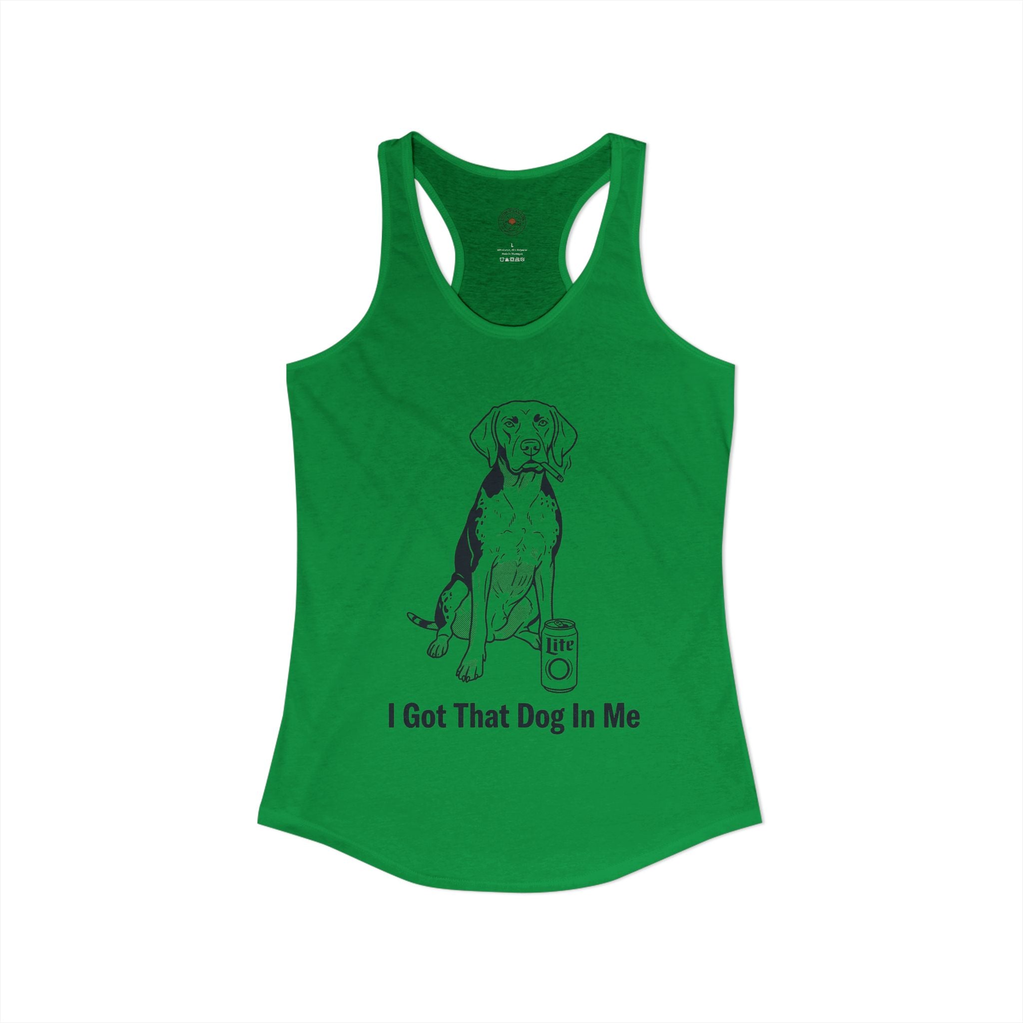"I Got That Dog In Me" Funny Meme Women's Graphic Racerback Tank