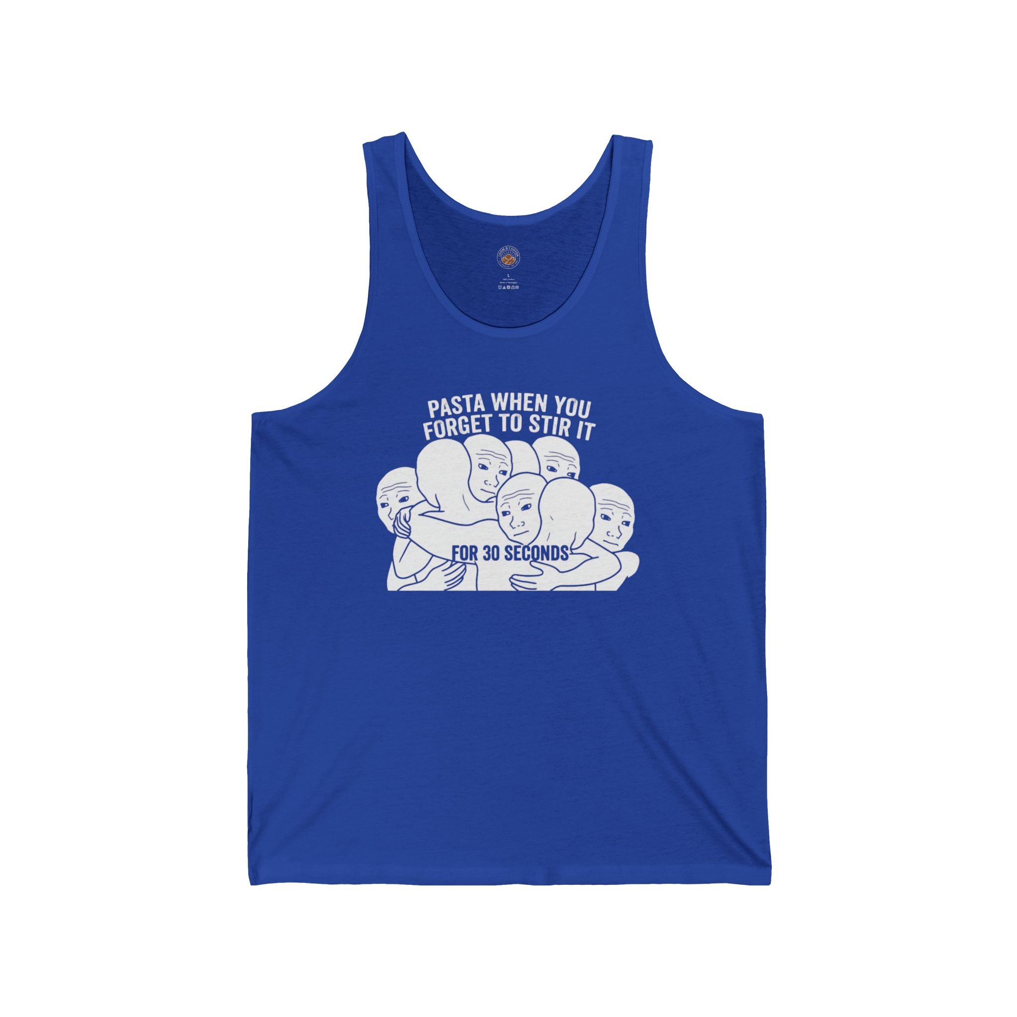 "Pasta When You Forget to Stir It for 30 Seconds" Funny Meme Men/Unisex Graphic Tank