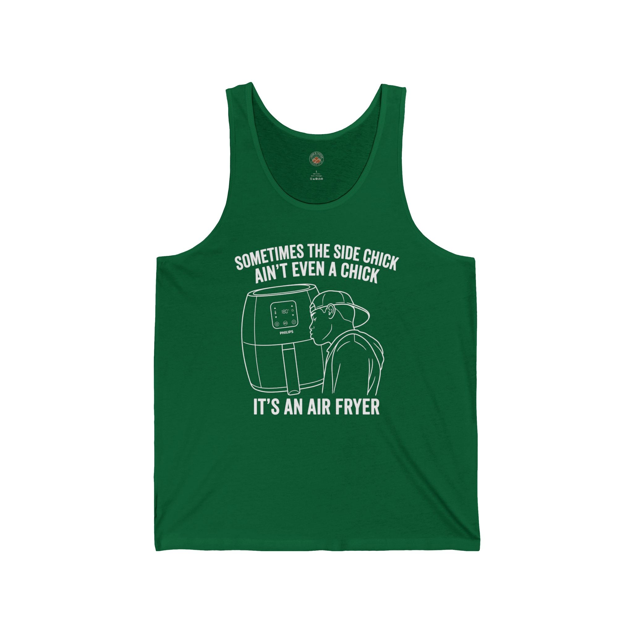 “Sometimes The Side Chick Ain’t Even A Chick, It’s An Air Fryer” Funny Meme Mens/Unisex Graphic Tank
