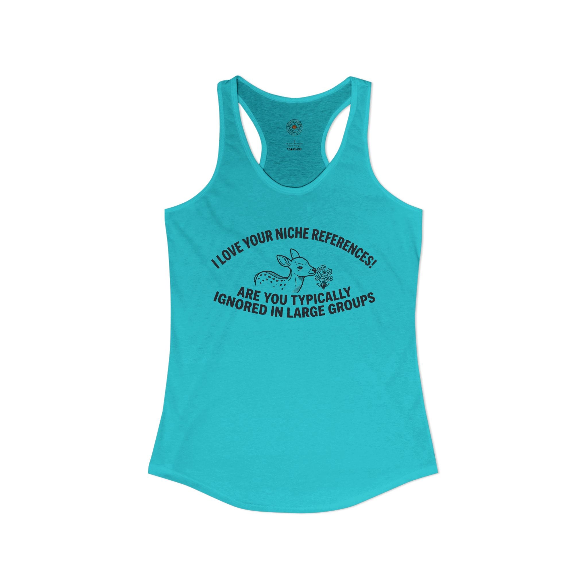 "Are you Typically Ignored In Large Groups" Funny Meme Women's Graphic Racerback Tank