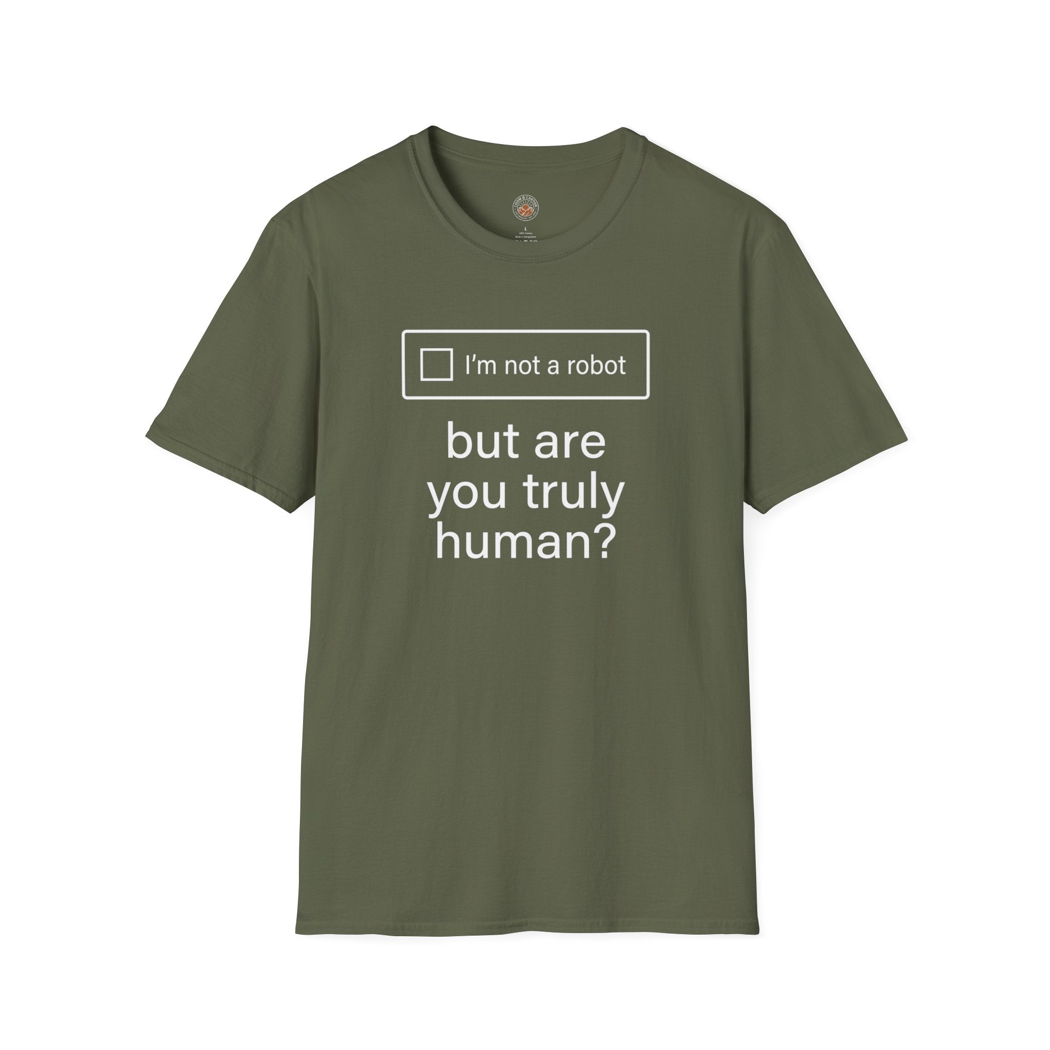 "But Are You Truly Human?" Meme Mens/Unisex Graphic T-Shirt