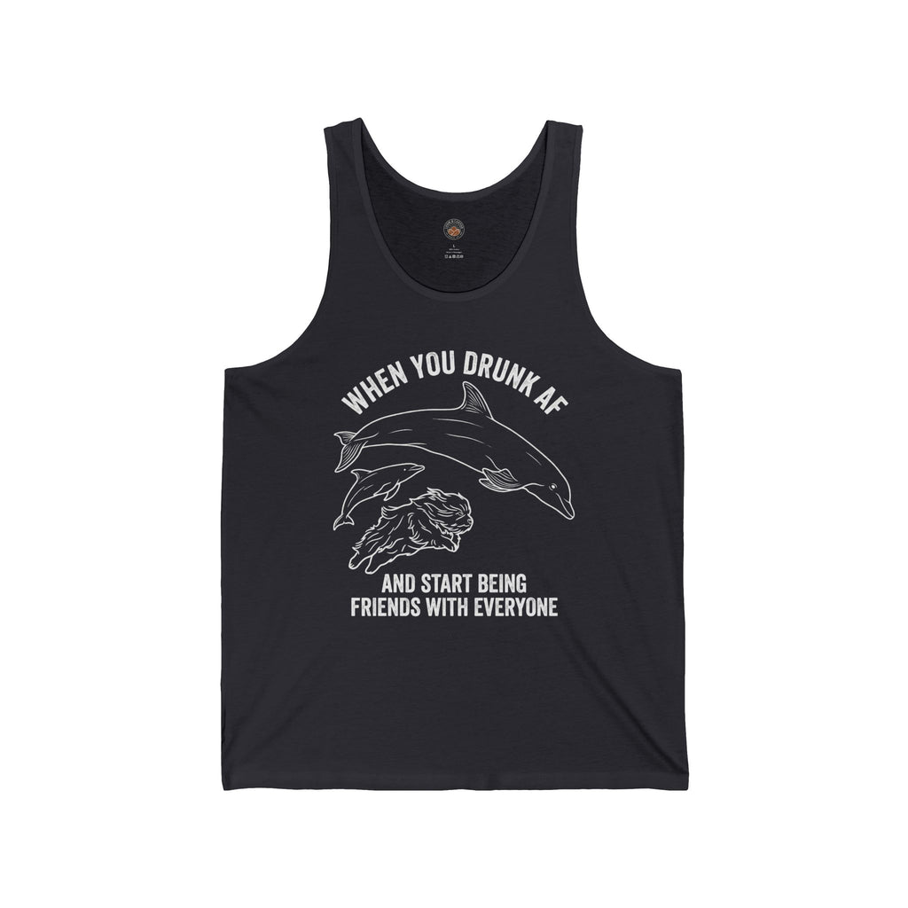 "When You Drunk AF" Funny Meme Men/Unisex Graphic Tank