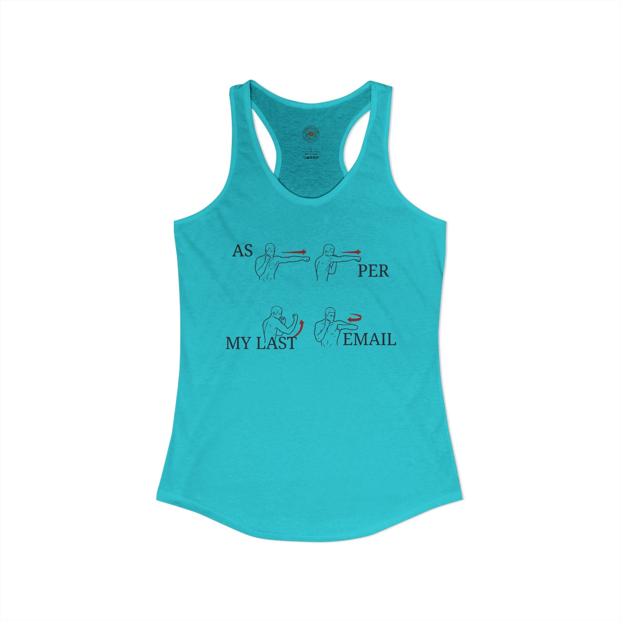 "As Per My Last Email" Funny Meme Women's Graphic Racerback Tank