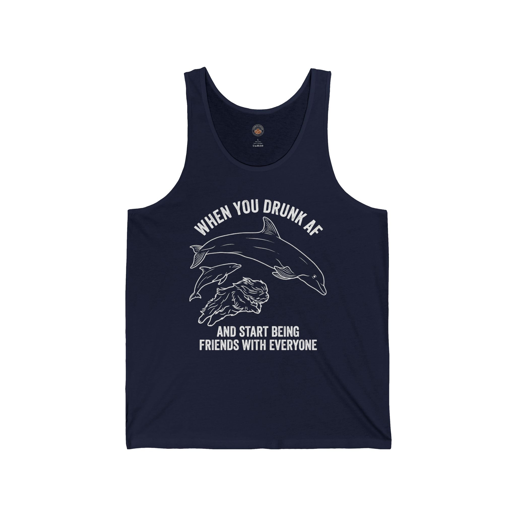"When You Drunk AF" Funny Meme Men/Unisex Graphic Tank