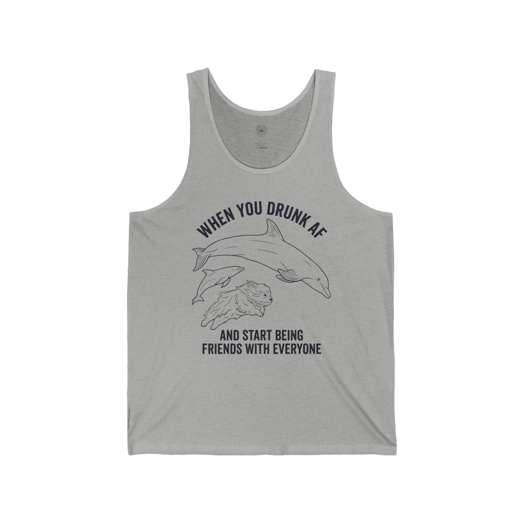 "When You Drunk AF" Funny Meme Men/Unisex Graphic Tank
