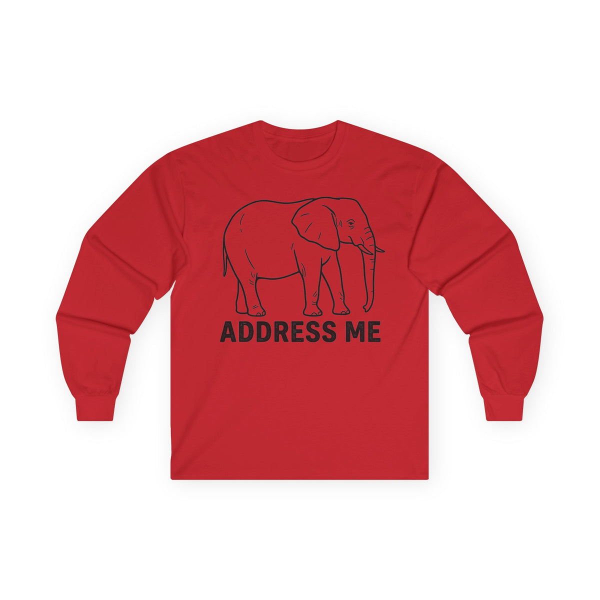 "Address The Elephant" Funny Meme Men/Unisex Graphic Long Sleeve T-Shirt