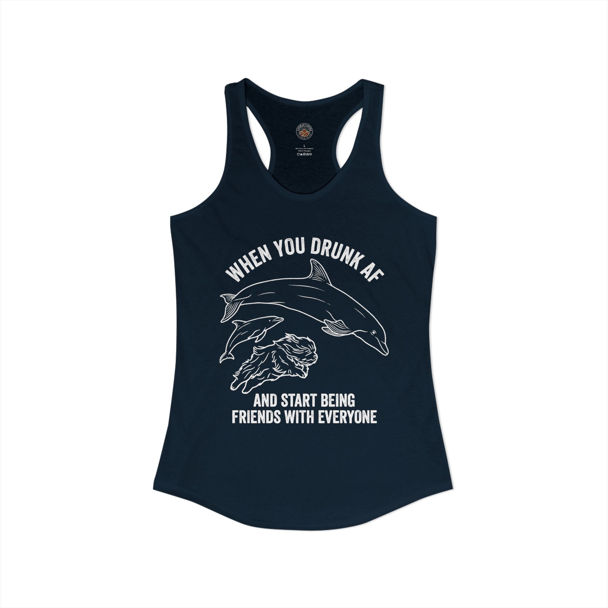 "When You Drunk AF" Funny Meme Women's Graphic Racerback Tank