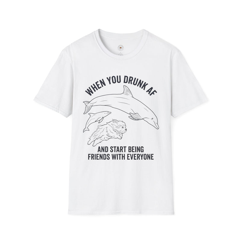 'When You Drunk AF' Funny Meme Men/Unisex Graphic T-Shirt