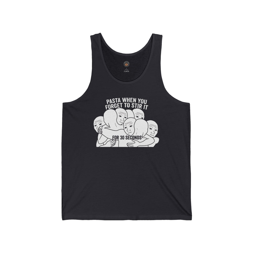 "Pasta When You Forget to Stir It for 30 Seconds" Funny Meme Men/Unisex Graphic Tank