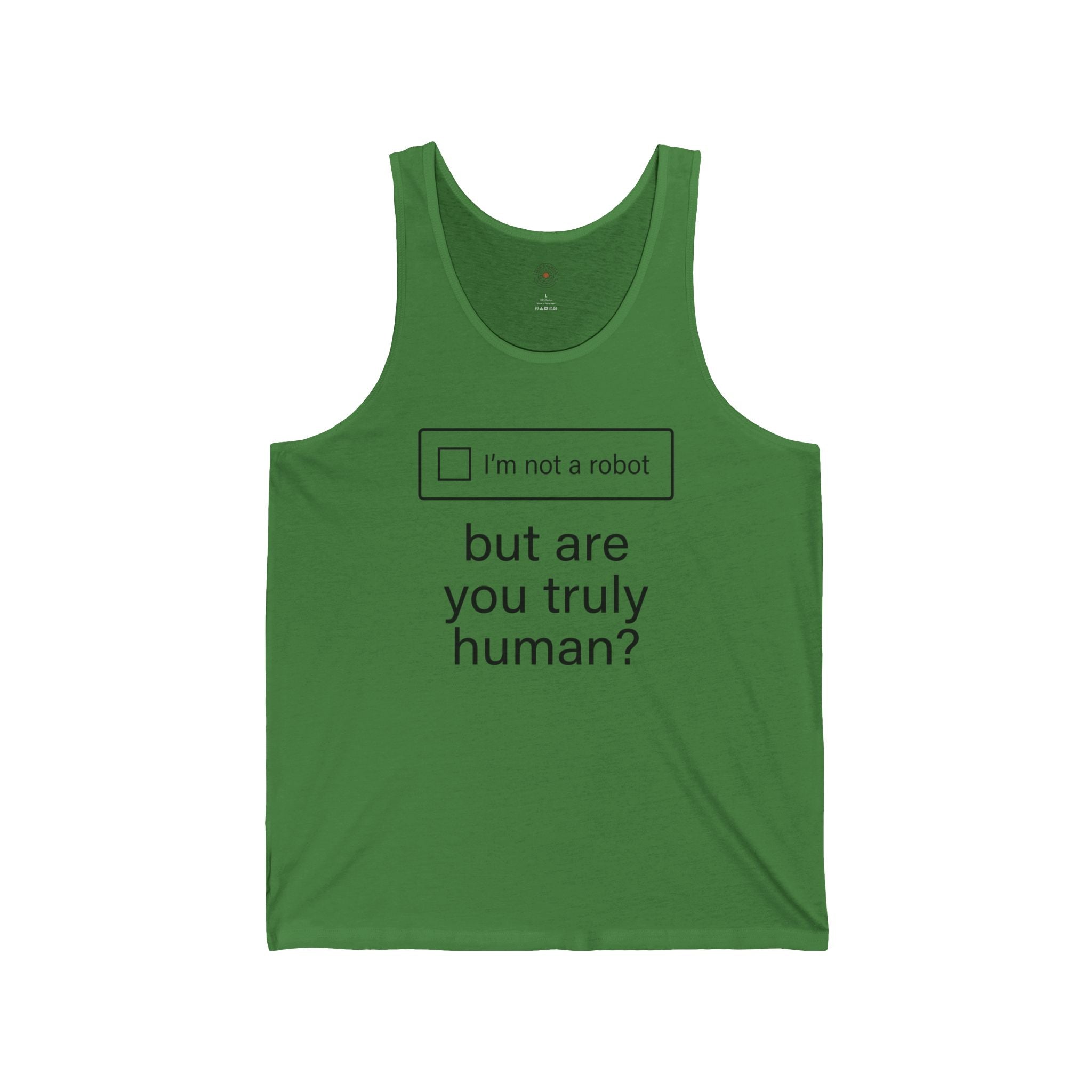 "But Are You Truly Human?" Meme Men/Unisex Graphic Tank
