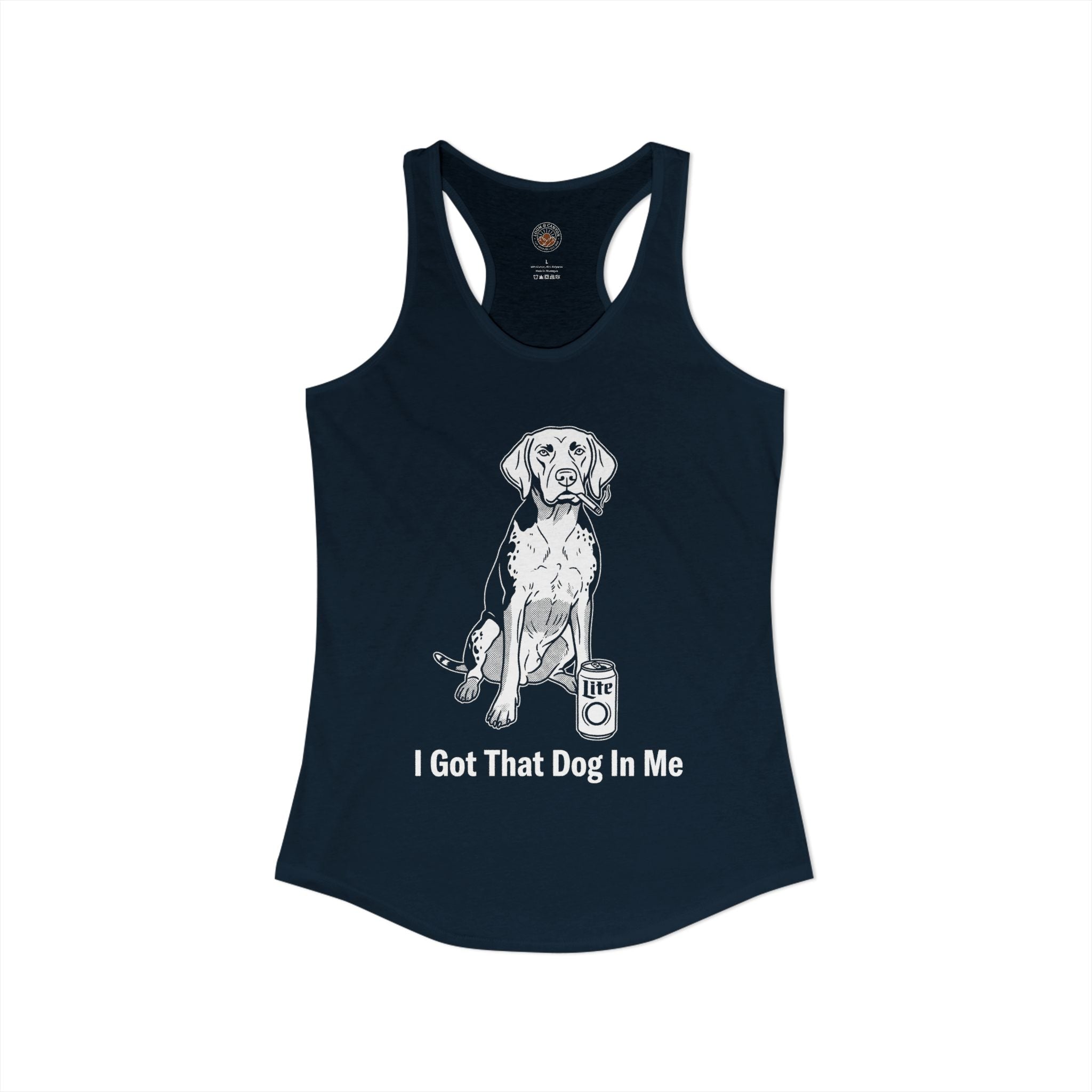 "I Got That Dog In Me" Funny Meme Women's Graphic Racerback Tank