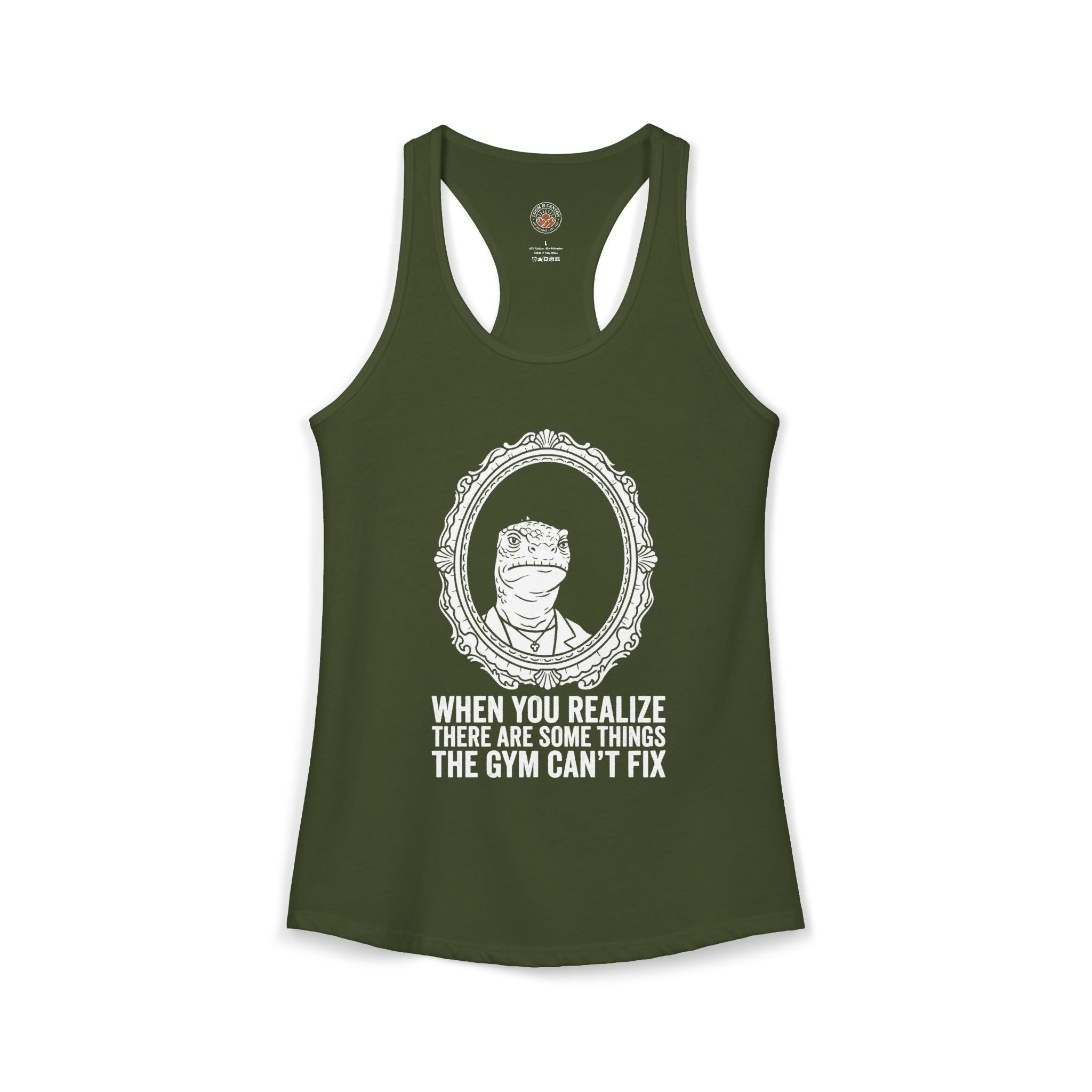 "There Are Some Things The Gym Can't Fix" Funny Meme Women's Racerback Tank