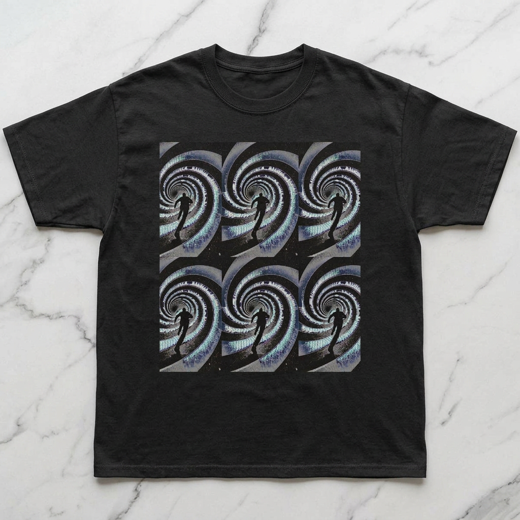 Swirling Wave Men/Unisex Mineral Wash T-Shirt