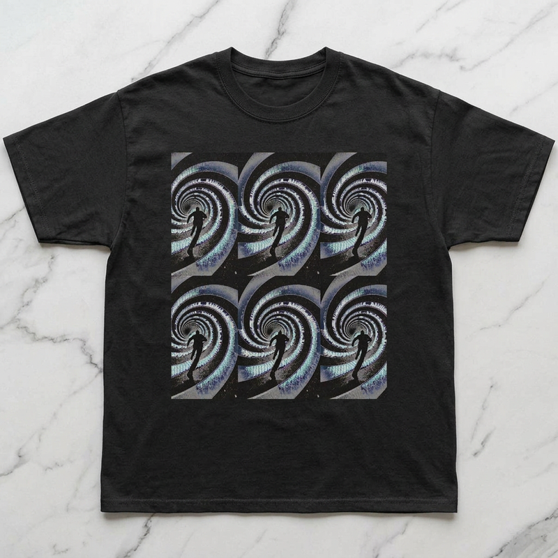 Swirling Wave Men/Unisex Mineral Wash T-Shirt
