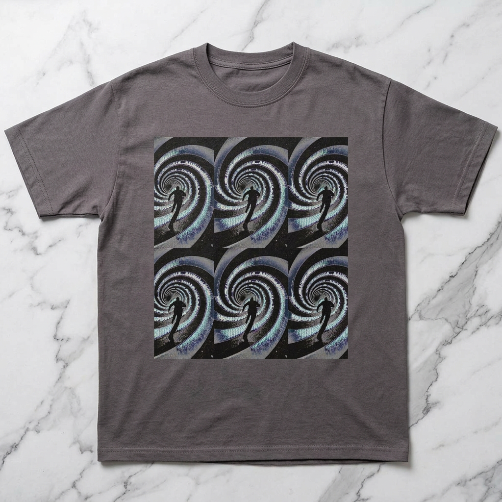 Swirling Wave Men/Unisex Mineral Wash T-Shirt