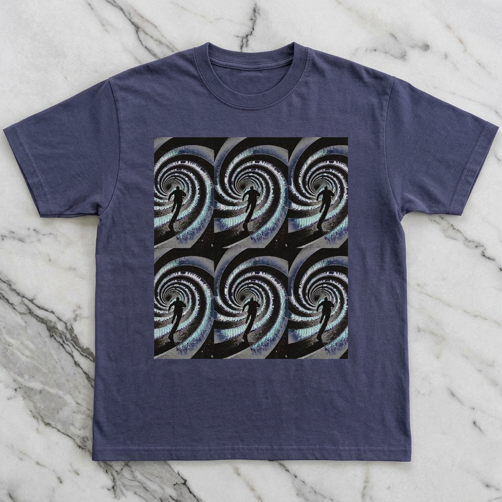 Swirling Wave Men/Unisex Mineral Wash T-Shirt