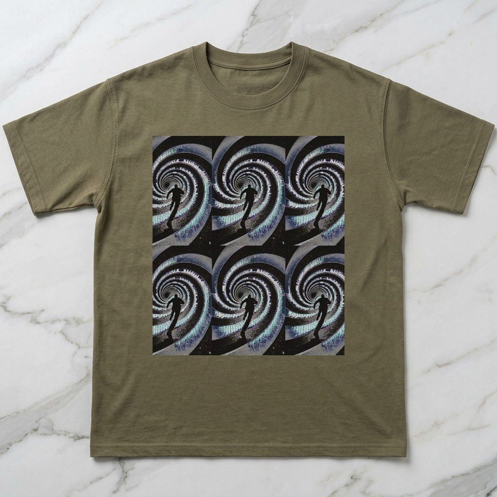 Swirling Wave Men/Unisex Mineral Wash T-Shirt