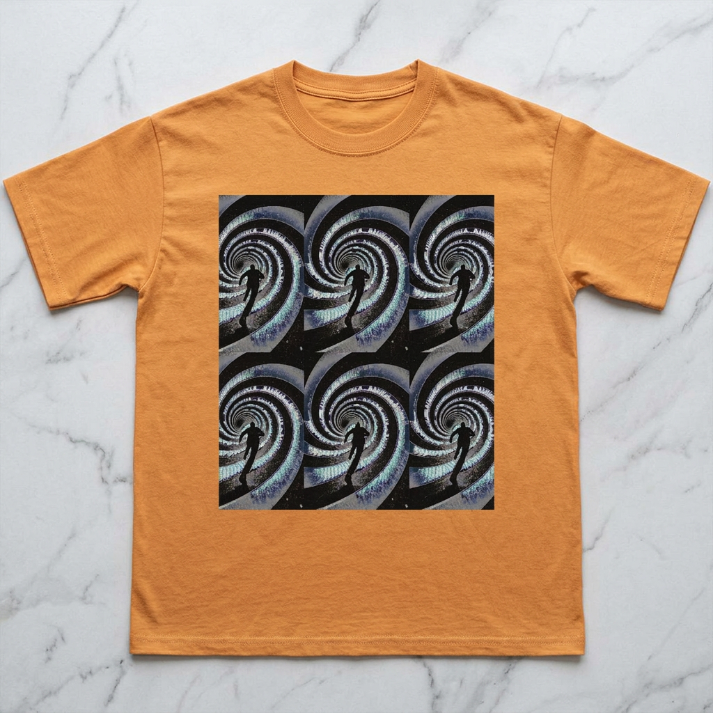 Swirling Wave Men/Unisex Mineral Wash T-Shirt