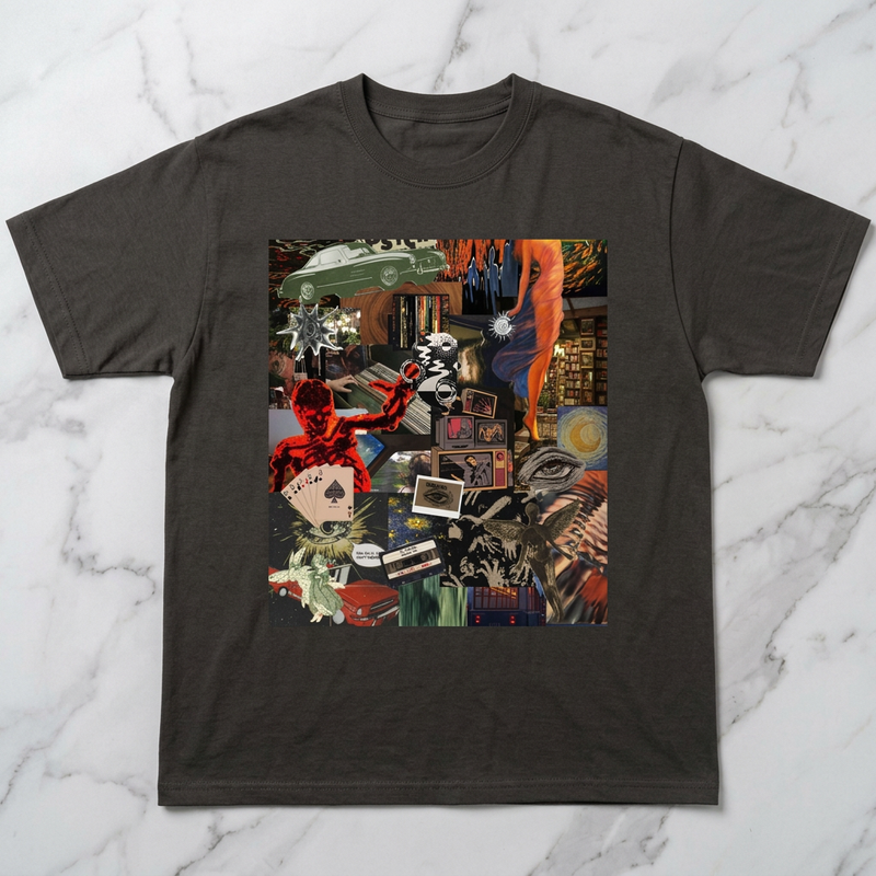 Surreal Collage Men/Unisex Mineral Wash T-Shirt