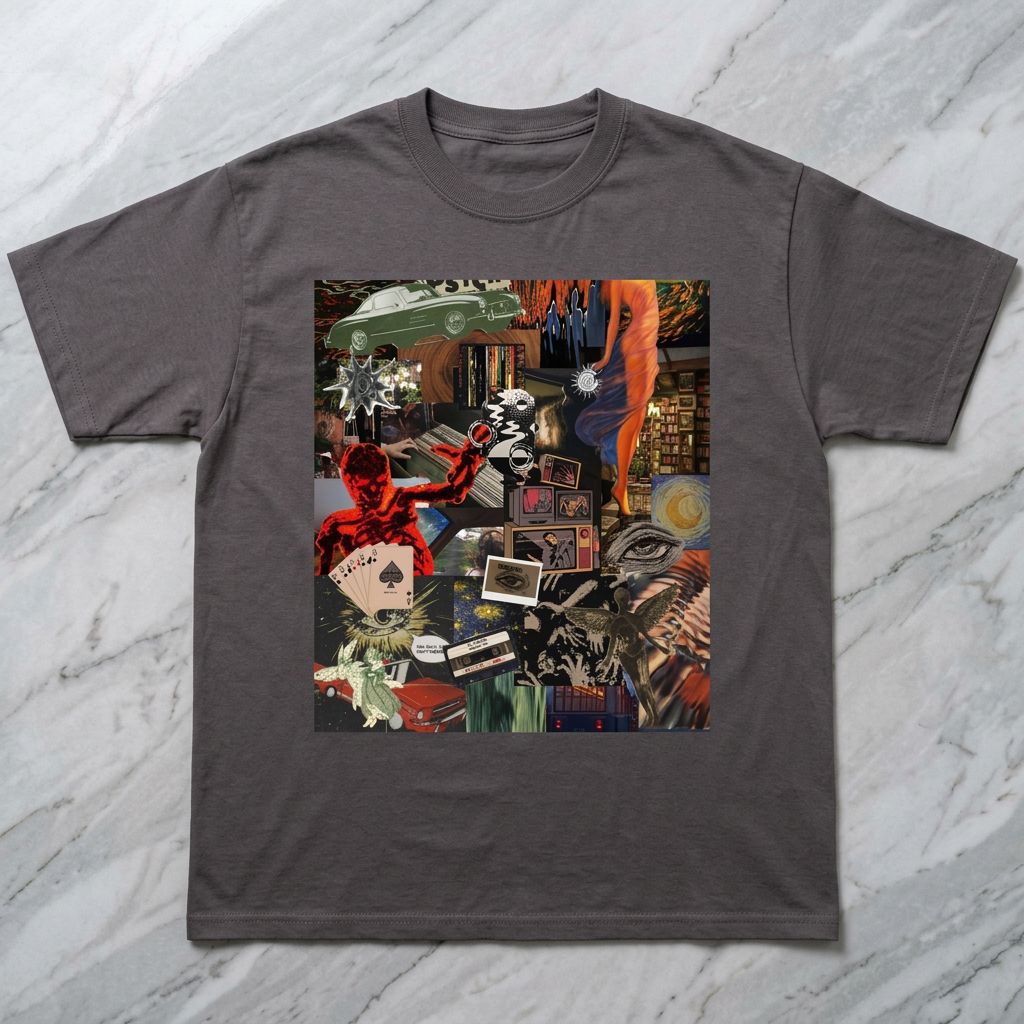 Surreal Collage Men/Unisex Mineral Wash T-Shirt
