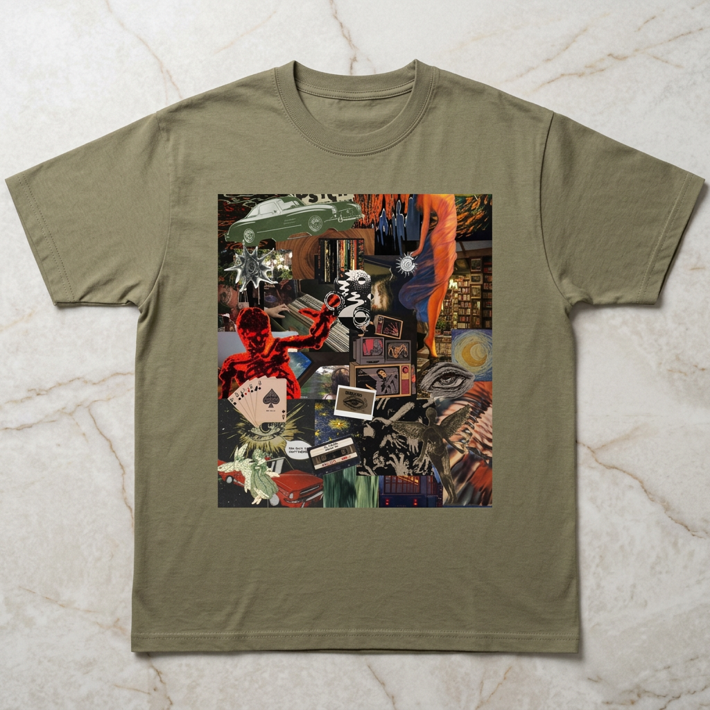 Surreal Collage Men/Unisex Mineral Wash T-Shirt