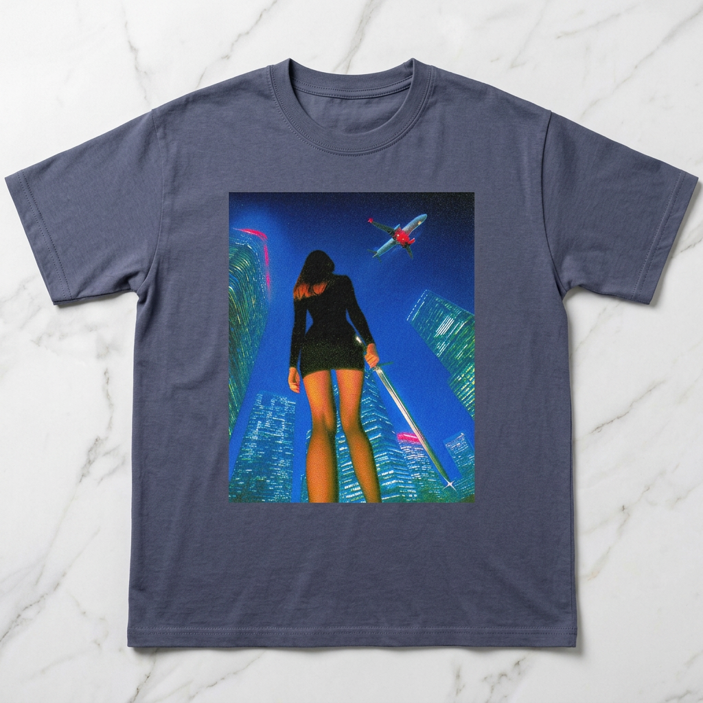 Neon Skyscrapers Men/Unisex Mineral Wash T-Shirt
