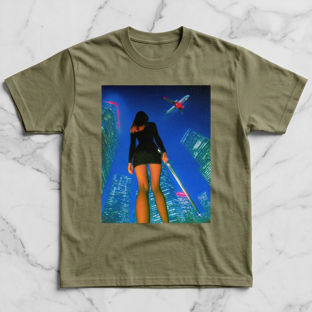 Neon Skyscrapers Men/Unisex Mineral Wash T-Shirt
