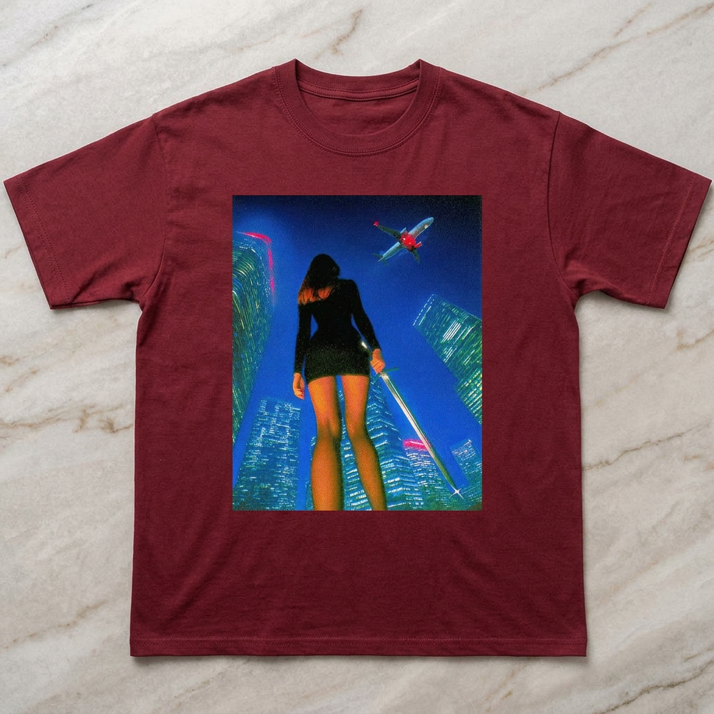 Neon Skyscrapers Men/Unisex Mineral Wash T-Shirt