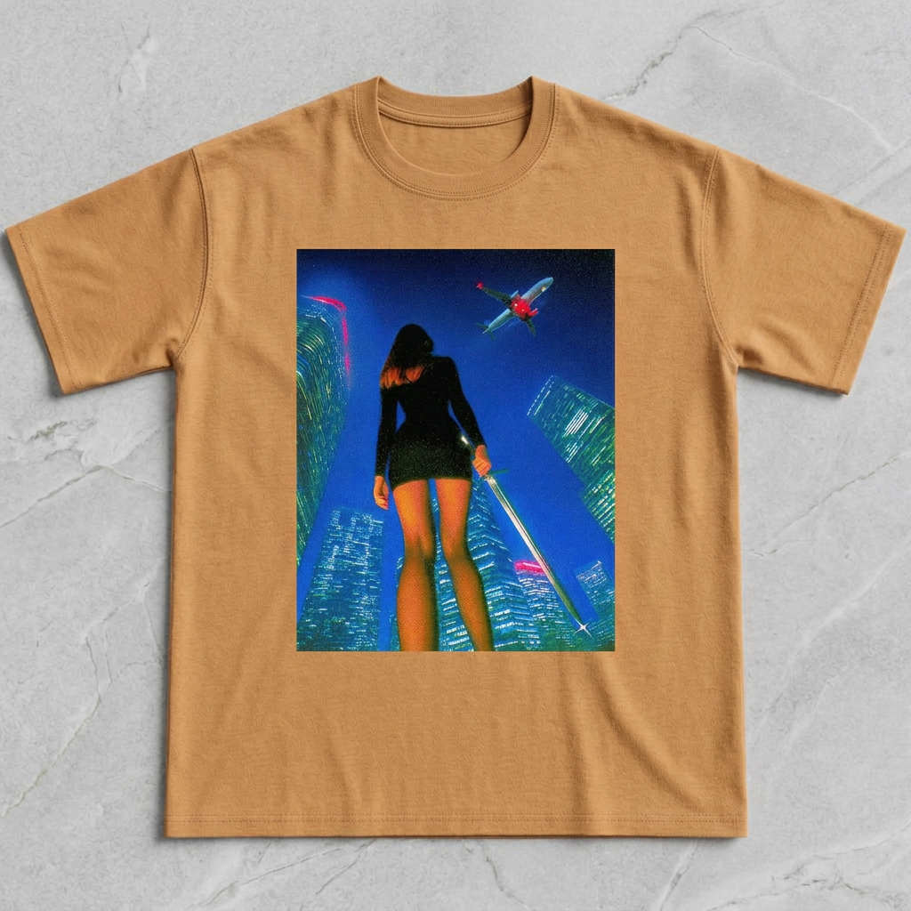 Neon Skyscrapers Men/Unisex Mineral Wash T-Shirt