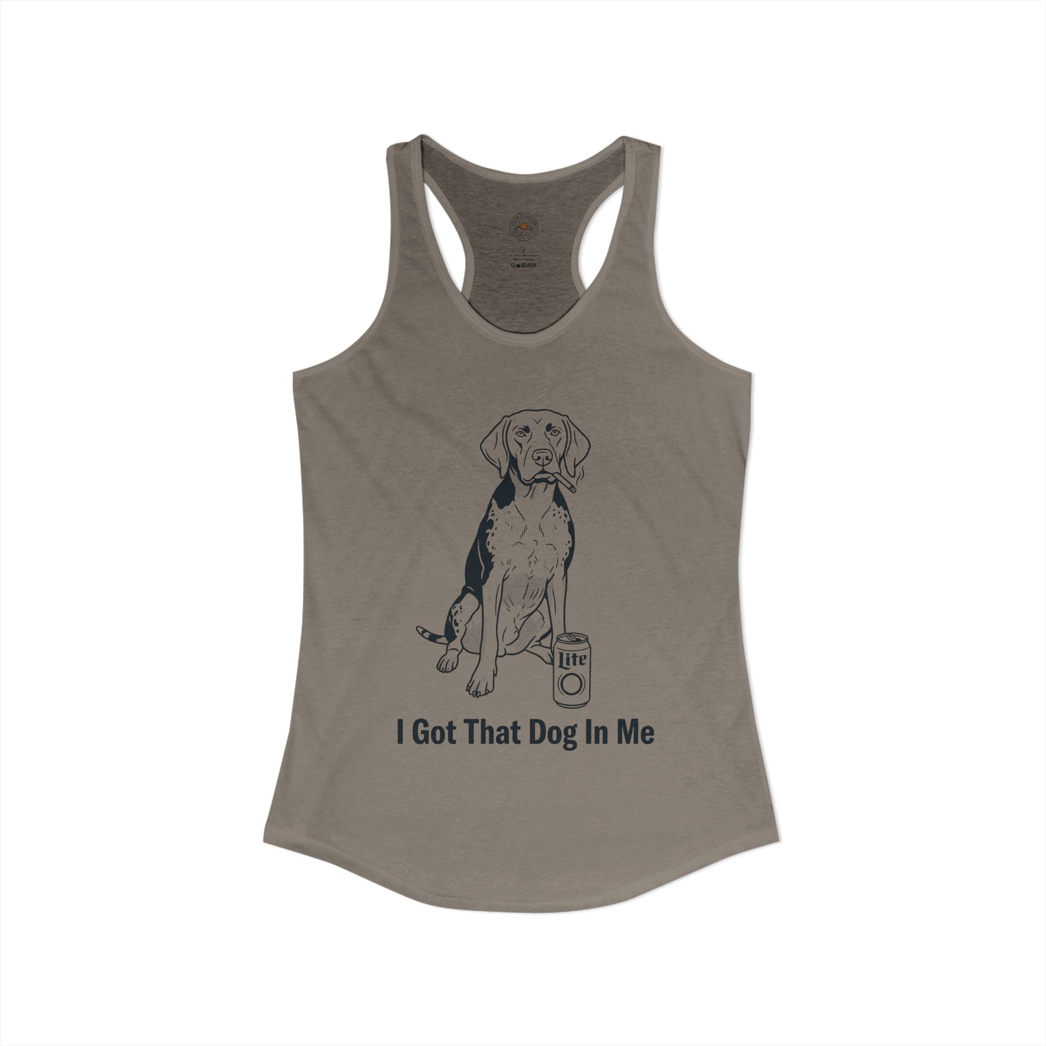 "I Got That Dog In Me" Funny Meme Women's Graphic Racerback Tank