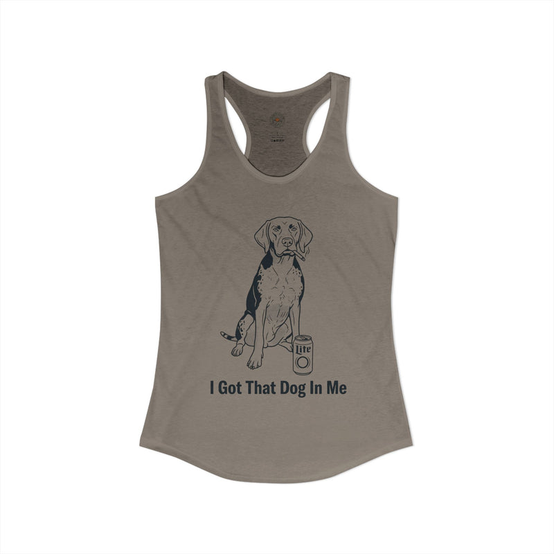 "I Got That Dog In Me" Funny Meme Women's Graphic Racerback Tank