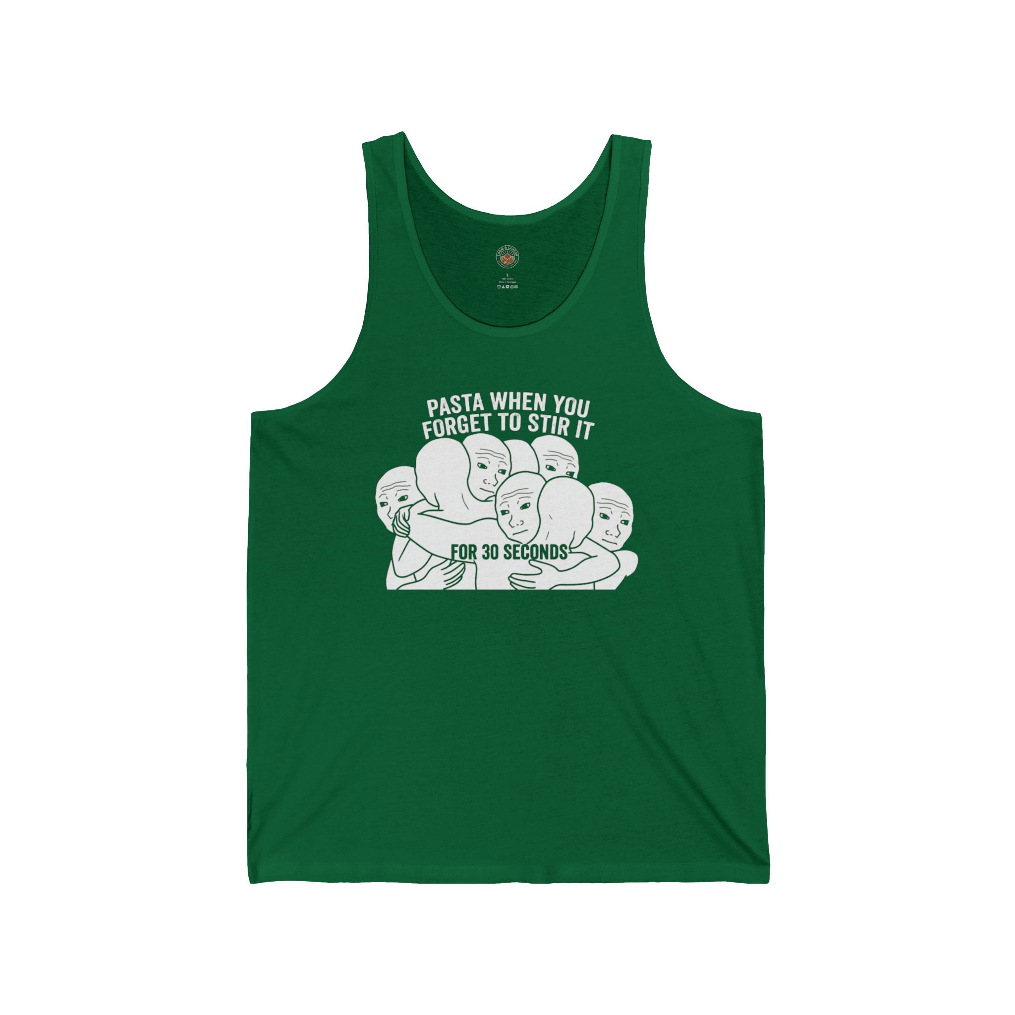 "Pasta When You Forget to Stir It for 30 Seconds" Funny Meme Men/Unisex Graphic Tank