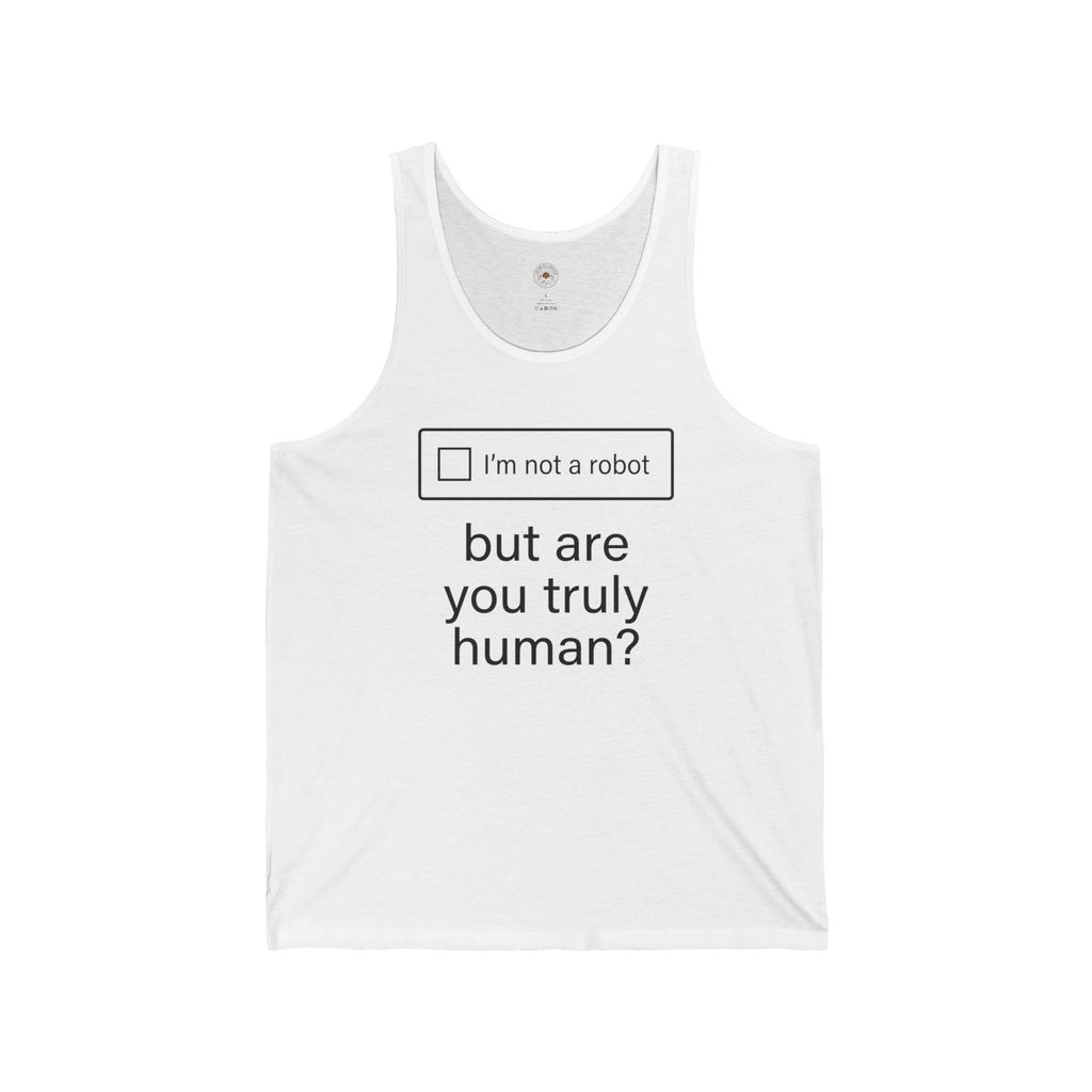 "But Are You Truly Human?" Meme Men/Unisex Graphic Tank