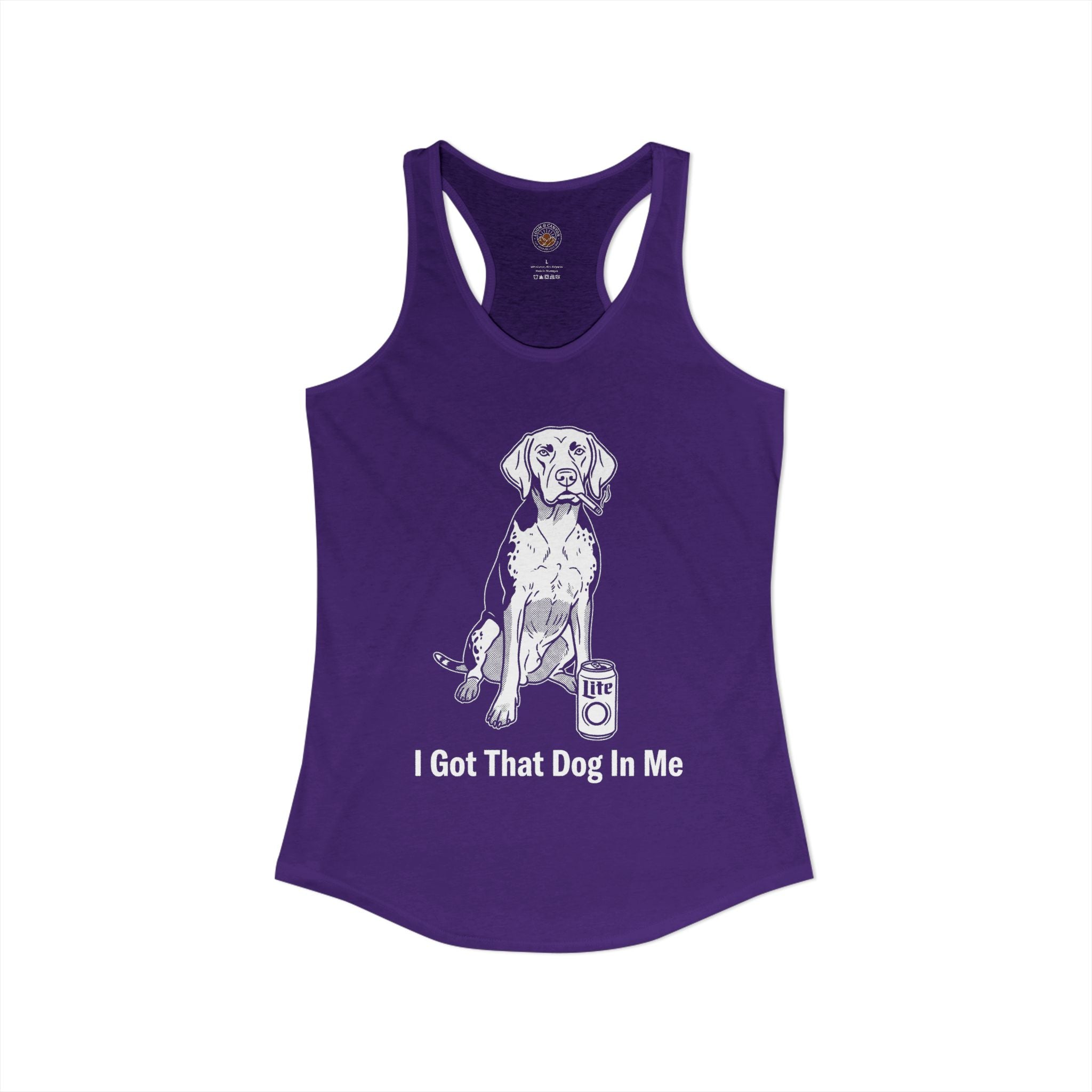 "I Got That Dog In Me" Funny Meme Women's Graphic Racerback Tank