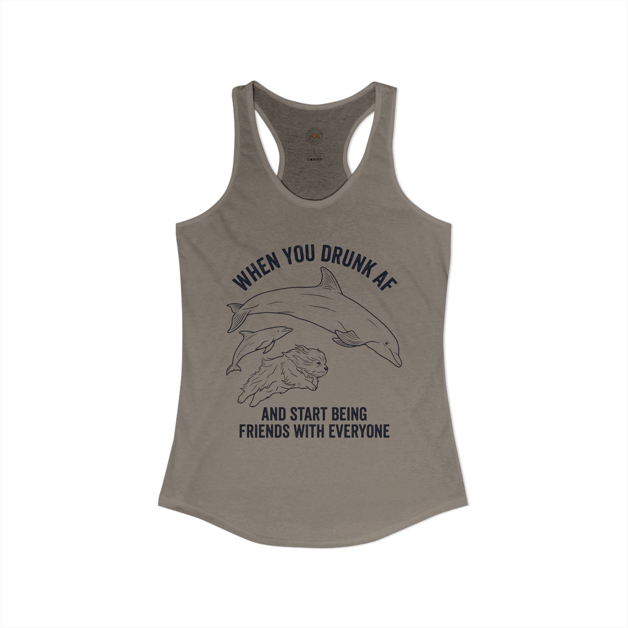 "When You Drunk AF" Funny Meme Women's Graphic Racerback Tank