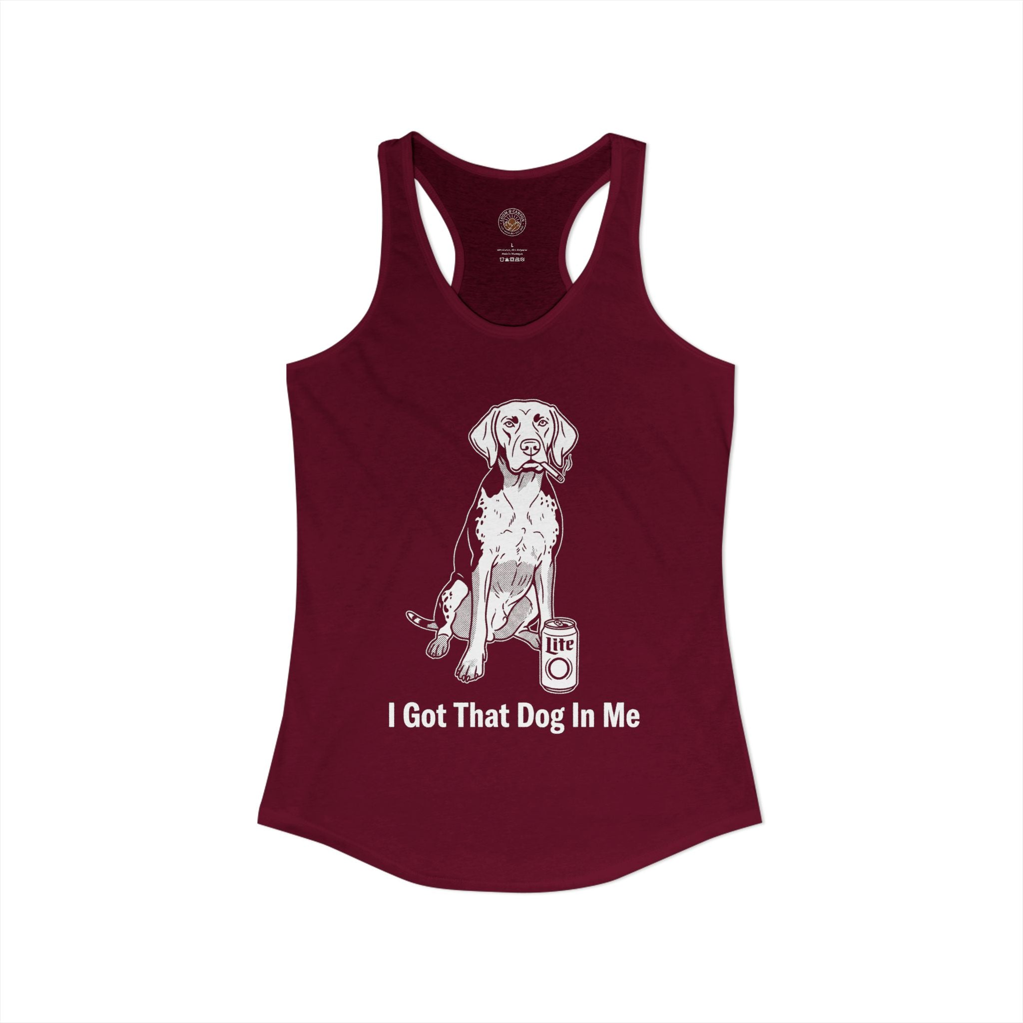 "I Got That Dog In Me" Funny Meme Women's Graphic Racerback Tank