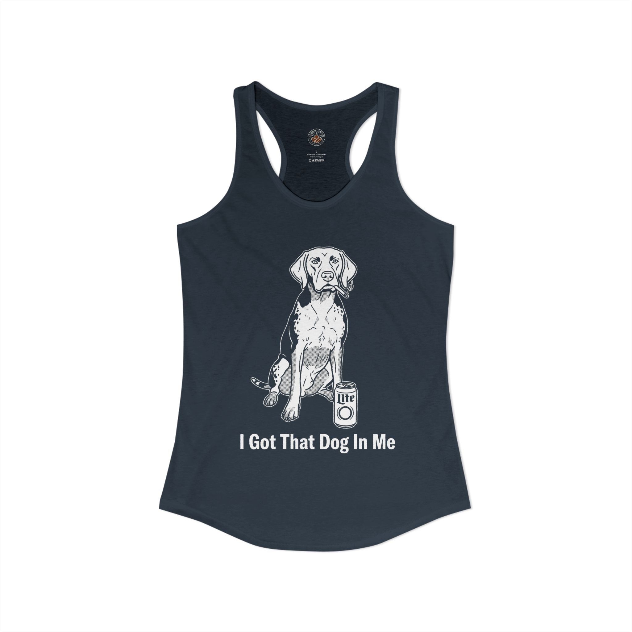 "I Got That Dog In Me" Funny Meme Women's Graphic Racerback Tank
