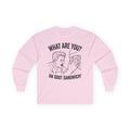 "What Are You? An Idiot Sandwich!" Funny Meme Men/Unisex Graphic Long Sleeve T-Shirt