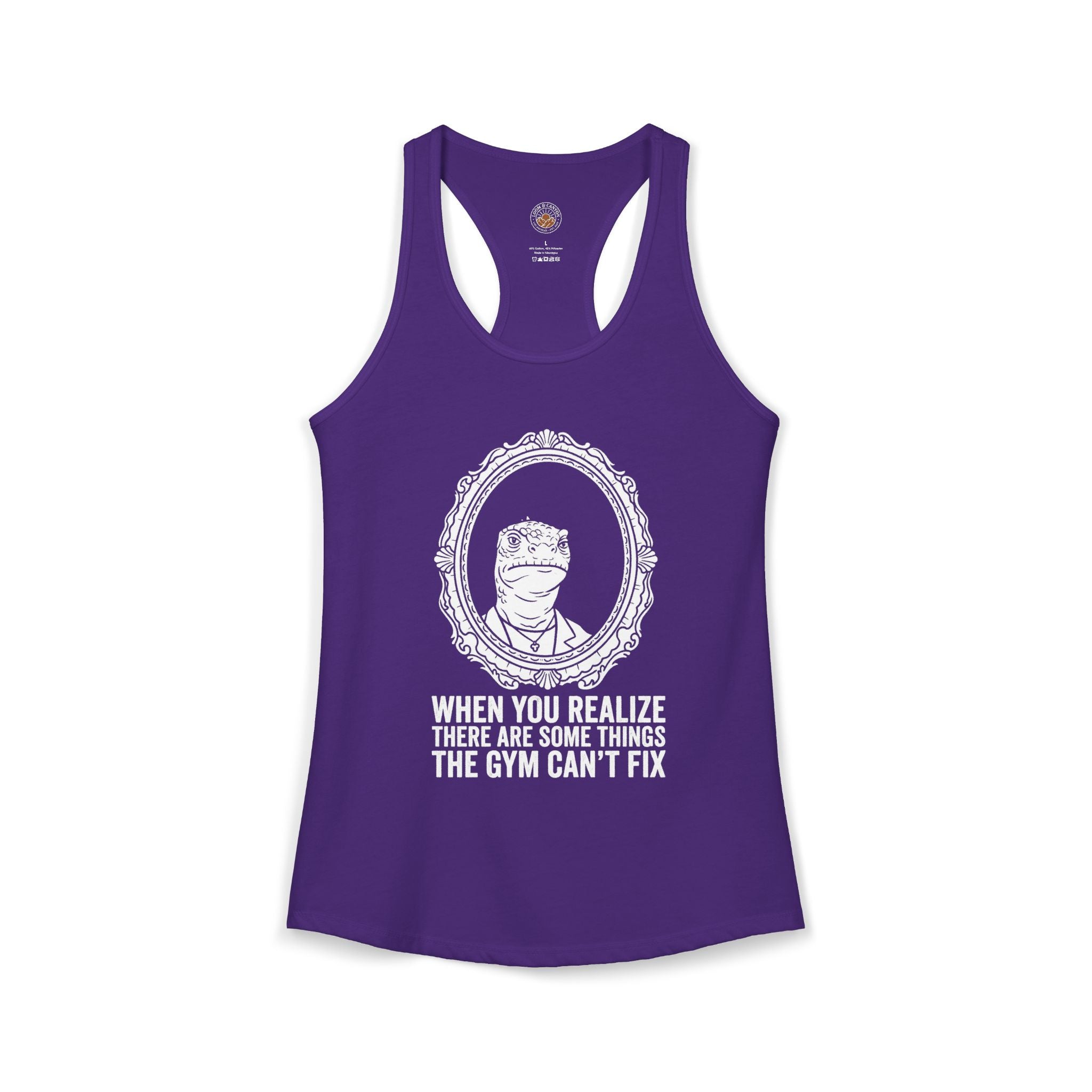 "There Are Some Things The Gym Can't Fix" Funny Meme Women's Racerback Tank