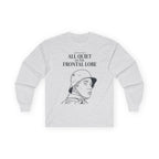 "All Quiet On The Frontal Lobe" Funny Meme Men/Unisex Graphic Long Sleeve T-Shirt