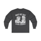"What Are You? An Idiot Sandwich!" Funny Meme Men/Unisex Graphic Long Sleeve T-Shirt