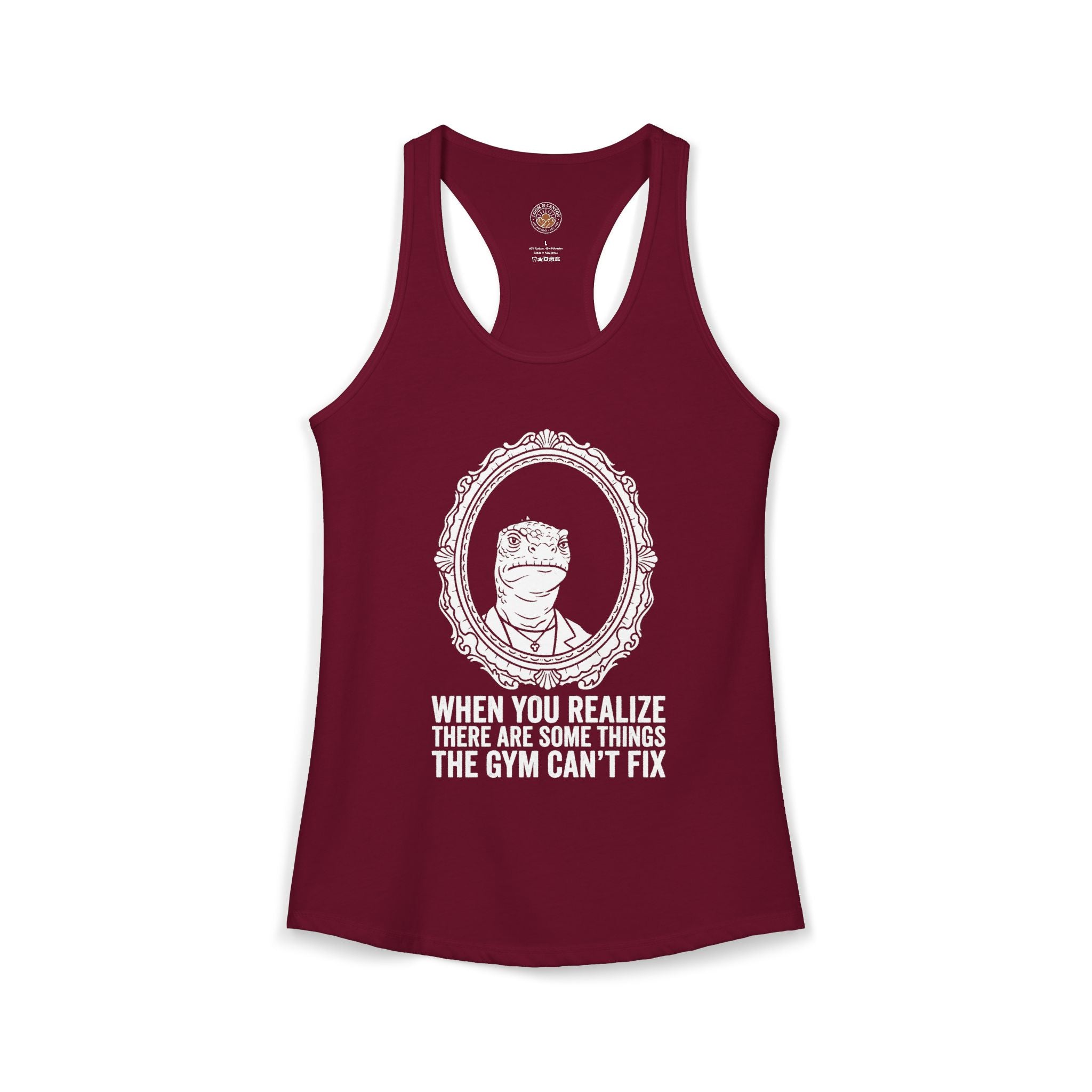 "There Are Some Things The Gym Can't Fix" Funny Meme Women's Racerback Tank