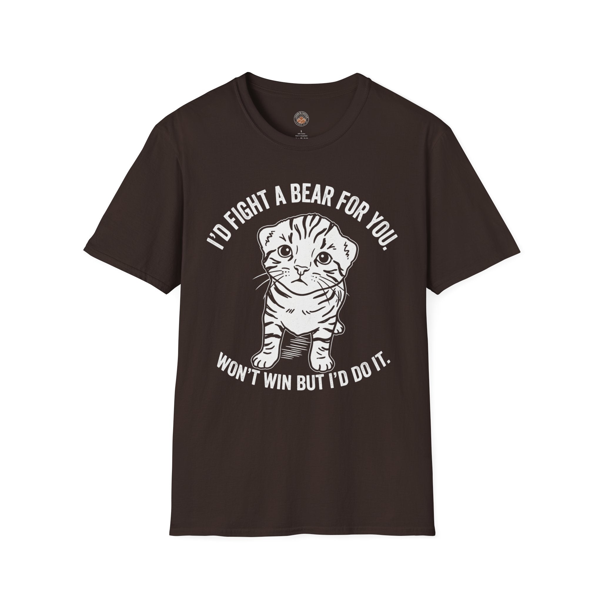 "I'd Fight a Bear for You" Funny Meme Men/Unisex Graphic T-Shirt