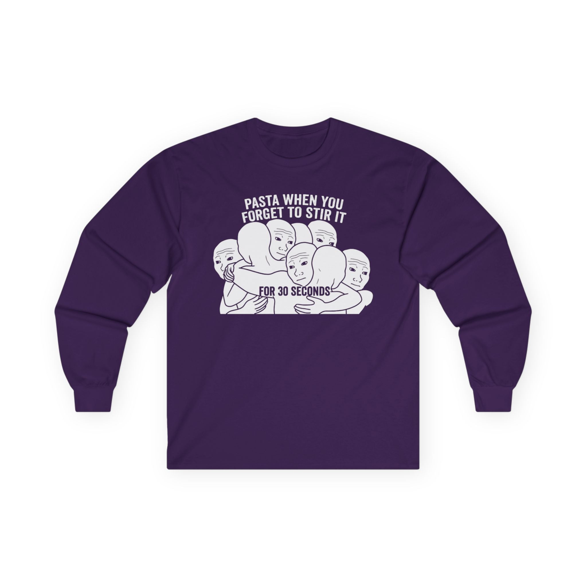"Pasta When You Forget To Stir It For 30 Seconds" Funny Meme Men/Unisex Graphic Long Sleeve T-Shirt