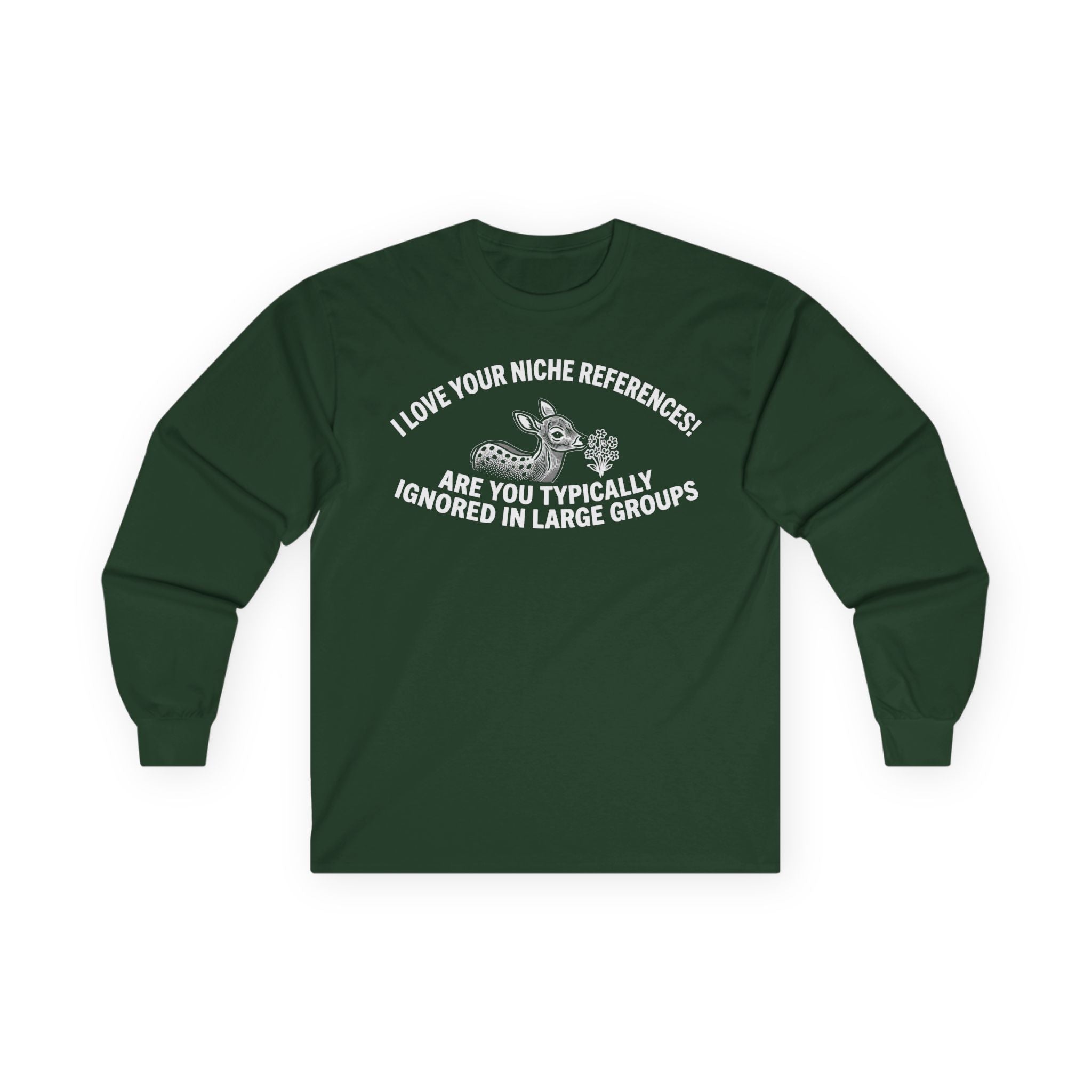 “Are You Typically Ignored In Large Groups” Funny Meme Men/Unisex Graphic Long Sleeve T-Shirt