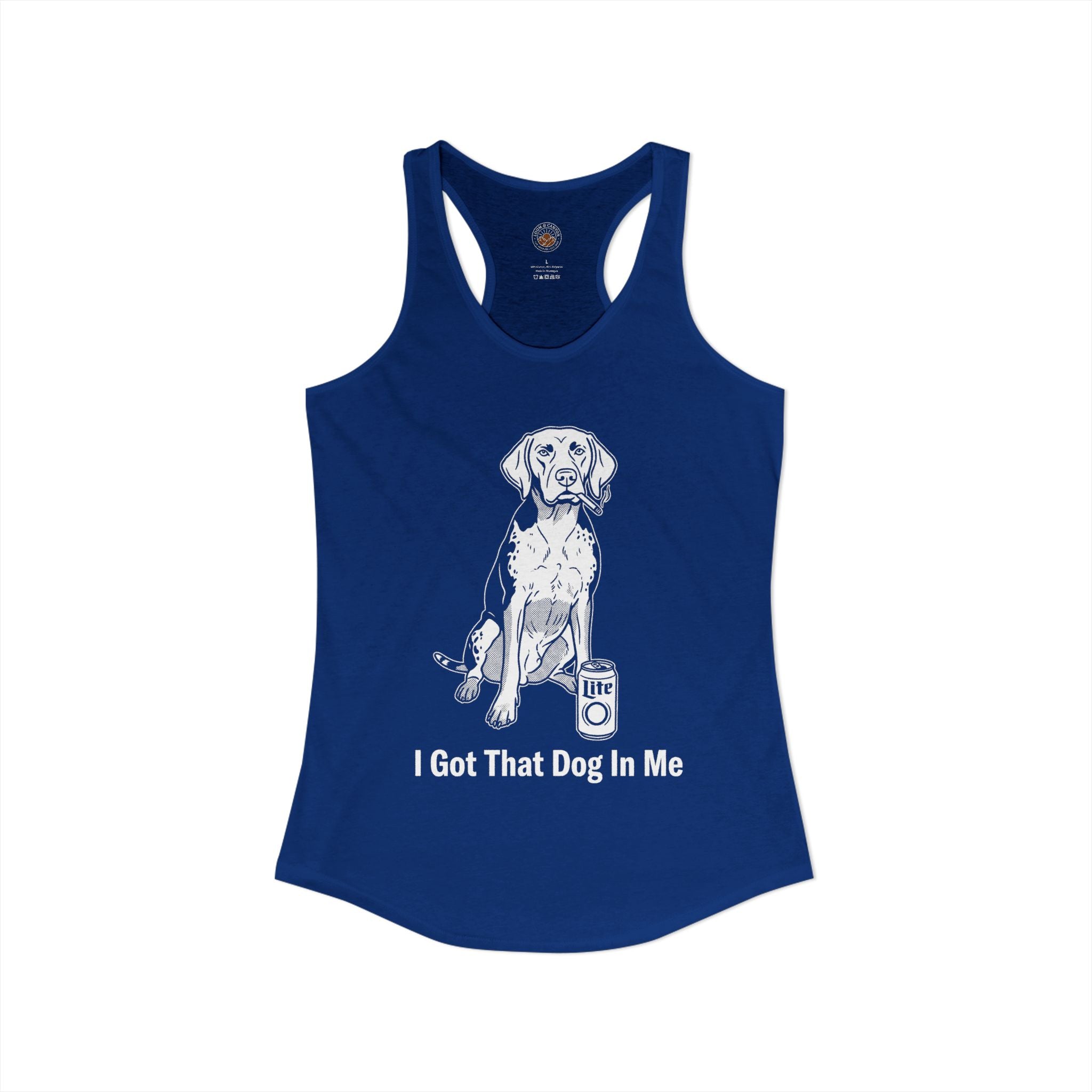 "I Got That Dog In Me" Funny Meme Women's Graphic Racerback Tank